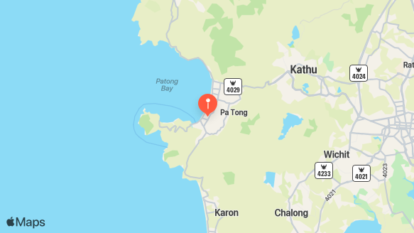 Black Pearl Patong Beach location map